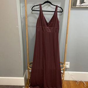 Purple maxi dress with Satiny detail under bust.  Size 8